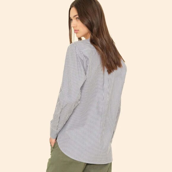 Xirena Striped Beau Button Down Shirt S - Picture 2 of 16